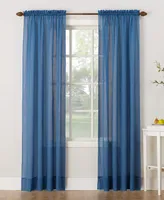 Crushed Sheer Voile Rod Pocket Curtain Panel