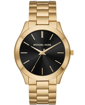 Michael Kors Unisex Slim Runway Ion-Plated Stainless Steel Bracelet Watch 44mm