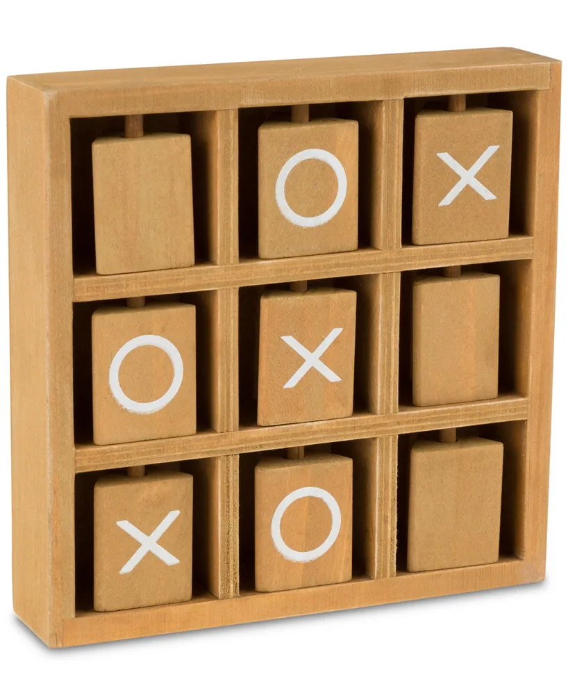 Studio Mercantile Premium Solid Wood Tic-tac-toe Board Game - Macy's