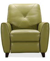 Myia Tufted Back Leather Pushback Recliner, Created for Macy's