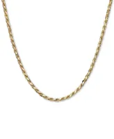 Italian Gold Diamond Cut Rope 22" Chain Necklace (4mm) in 14k Gold, Made in Italy