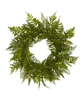 Nearly Natural 24'' Mixed Fern Artificial Wreath