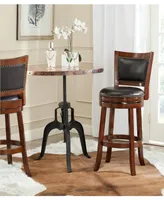 Idaline Walnut Swivel Bar Stool