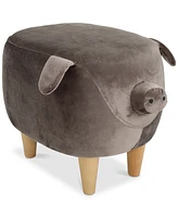 Hayden Velvet Pig Ottoman