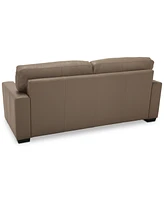 Ennia 75" Leather Apartment Sofa, Created for Macy's