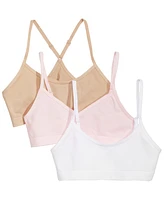 Maidenform 3-Pk. Seamless Crop Bras, Little & Big Girls