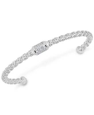 Diamond Cluster Woven Bangle Bracelet (1/5 ct. t.w.)