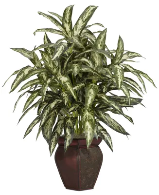 Nearly Natural Aglaonema Artificial Plant in Decorative Vase