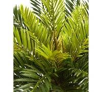Nearly Natural Cycas Artificial Plant in White Planter