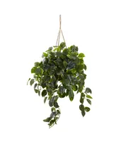 Nearly Natural Pothos Uv-Resistant Indoor/Outdoor Artificial Plant Hanging Basket