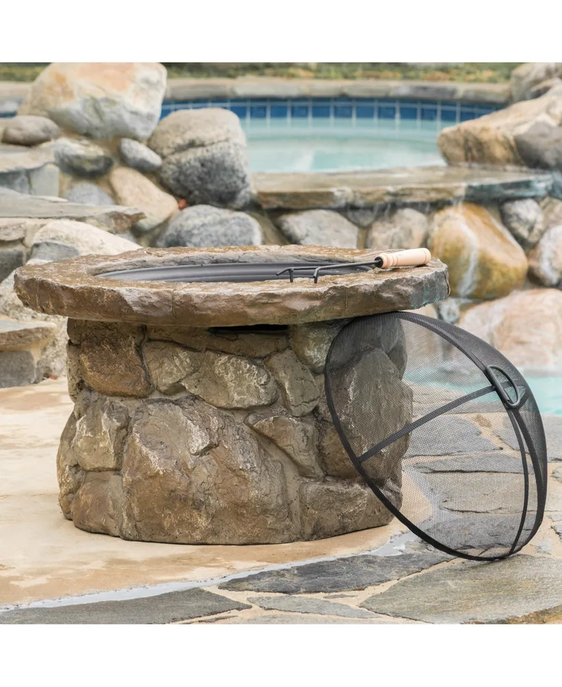 Dustyn Round Iron Wood Fire Pit