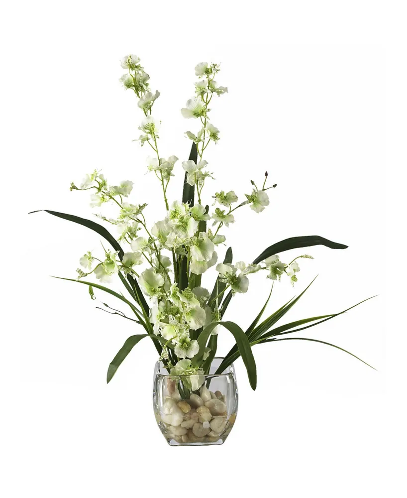 Nearly Natural Dancing Lady Orchid Liquid Illusion Artificial Flower Arrangement