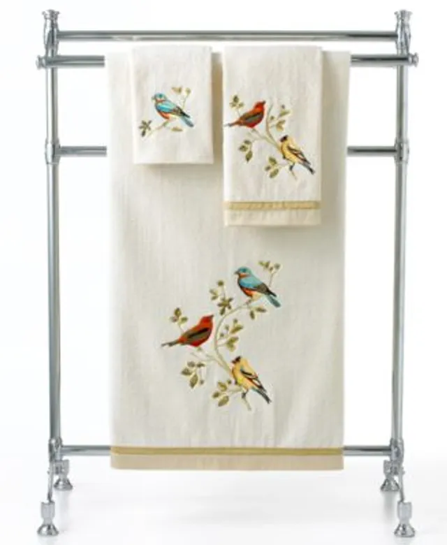 Rosefan Embroidered Bath Towels