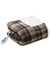 Woolrich Tasha Plaid Electric Reversible Faux-Fur to Berber Throw, 60" x 70"