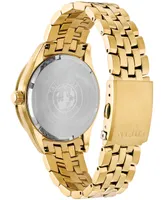 Citizen Men's Eco-Drive Corso Diamond-Accent Gold-Tone Stainless Steel Bracelet Watch 41mm