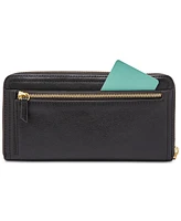 Fossil Logan Leather Zip Around Clutch Wallet