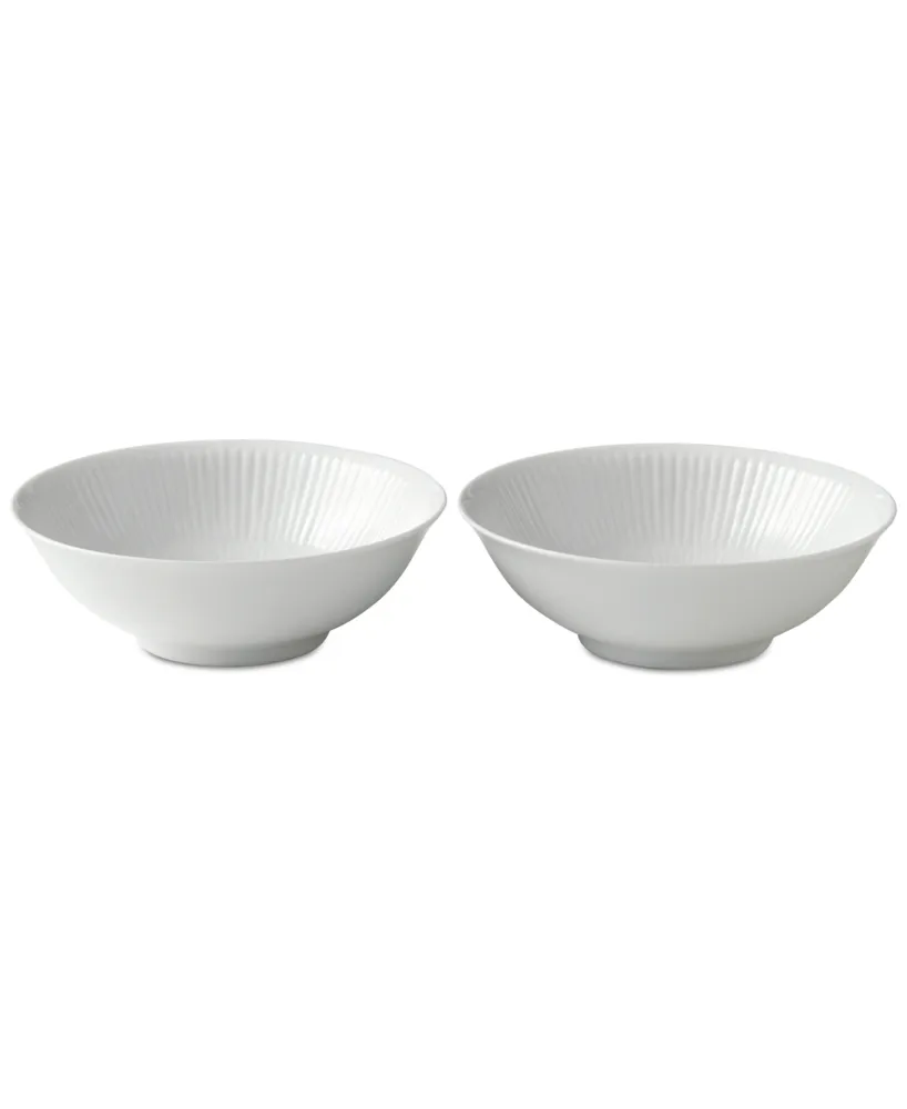 Royal Copenhagen White Fluted Cereal Bowls, Set of 2