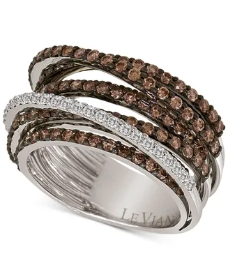 Le Vian Chocolatier Multi-Band Diamond Ring (2-1/3 ct. t.w.) in 14k White Gold