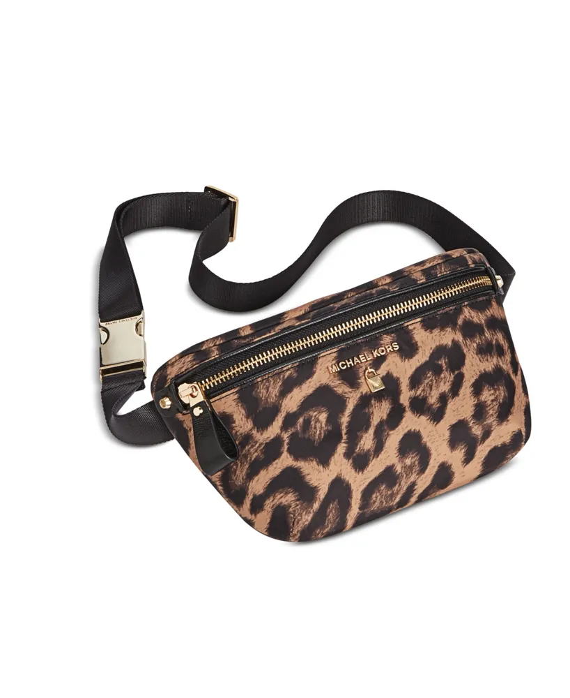 Michael Michael Kors Nylon Fanny Pack, Created for Macy's - Leopard, Gold