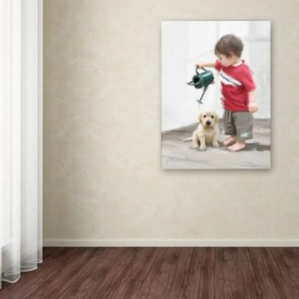 The Macneil Studio Boy Puppy Canvas Art Collection