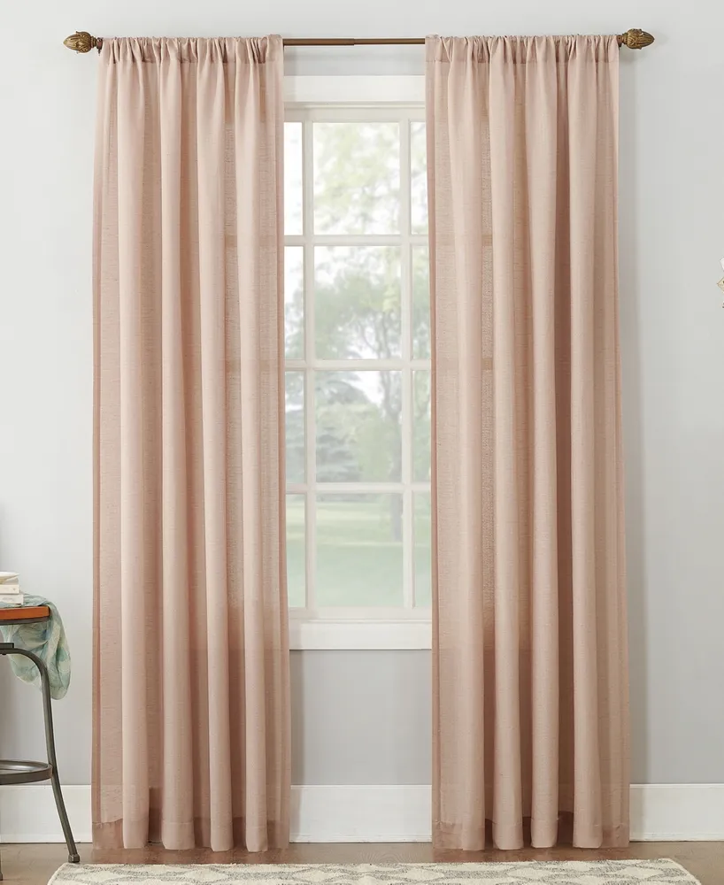 Amalfi Linen Blend Textured Semi-Sheer Rod Pocket Curtain Panel