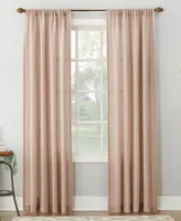 Amalfi 54" X 84" Linen Blend Textured Sheer Rod Pocket Curtain Panel