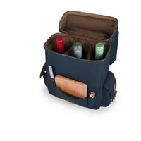 Legacy by Picnic Time Navy Moreno 3-Bottle Wine & Cheese Tote