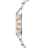 Bulova Women's Sutton Diamond (1/10 ct. t.w.) Two-Tone Stainless Steel Bracelet Watch 32.5mm - Two