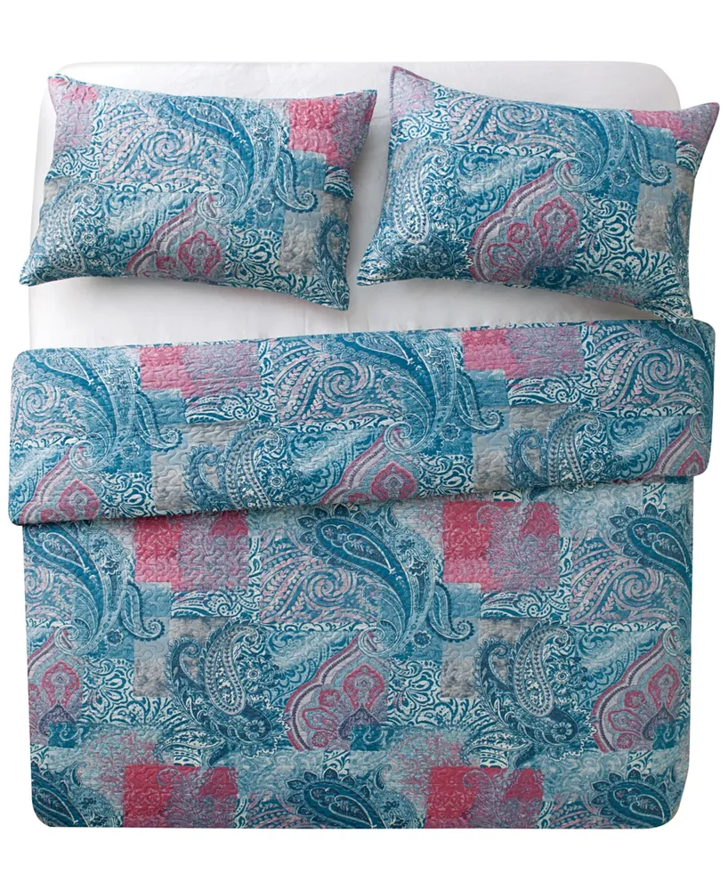 Vcny Home Ava Paisley 3-Pc. Full/Queen Quilt Set