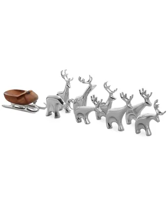Nambe Mini Reindeer 9-Pc. Set
