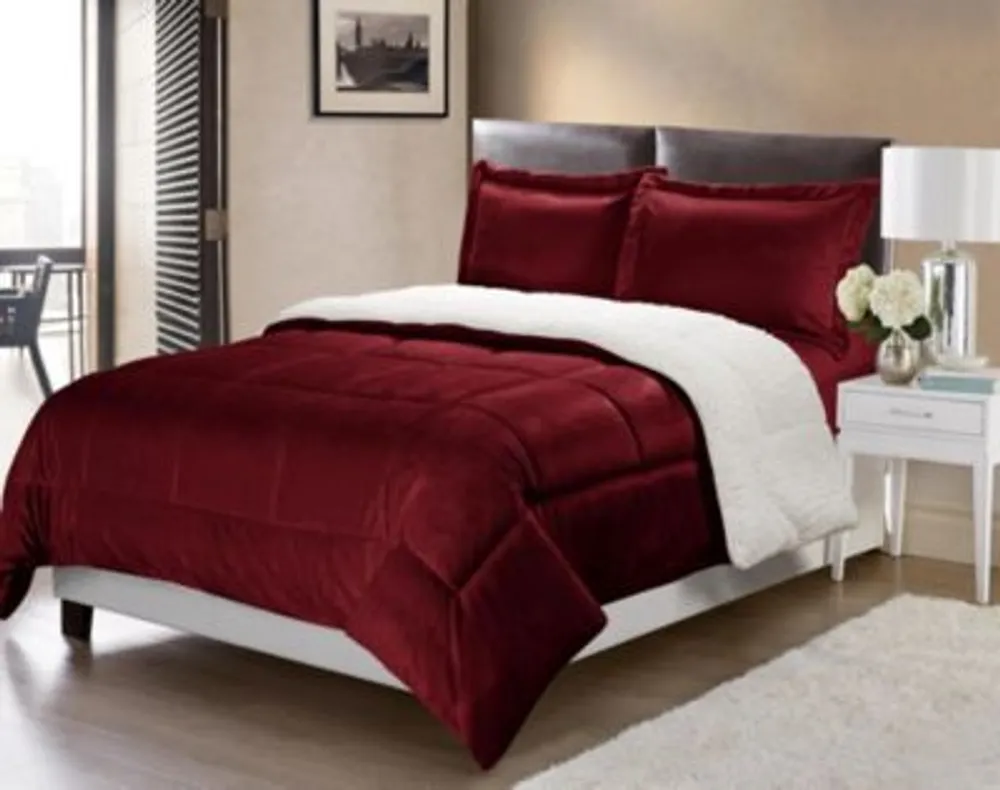 Ultimate Luxury Reversible Micromink Sherpa Bedding Comforter Set Collection