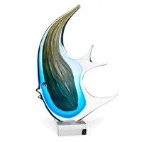 Angel Fish 16 Inch Art Glass Sculpture