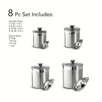 Tramontina Gourmet 8 Pc Covered Canister & Scoop Set