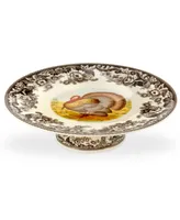 Spode Woodland Turkey Footed Cake Plate