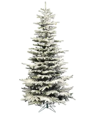 Vickerman 6.5' Flocked Sierra Fir Slim Artificial Christmas Tree Unlit