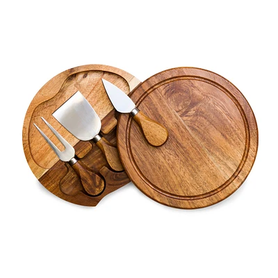 Toscana by Picnic Time Acacia Brie Cheese Cutting Board & Tools Set