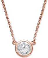 Bezel-Set Diamond Pendant Necklace (1/5 ct. t.w.) 14K Gold or White