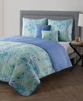 Vcny Home Harmony Reversible 5-Pc. Full/Queen Quilt Set
