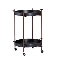 Alfred Two-Tier Round Butler Table