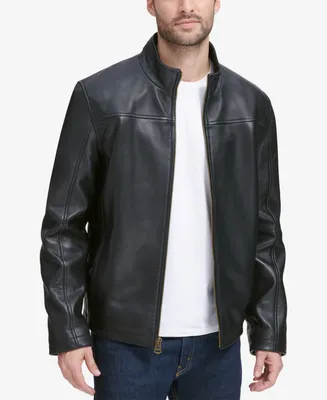 Cole Haan Men's Smooth Leather Jacket, Created for Macy's