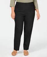 Alfred Dunner Plus Classic Allure Tummy Control Pull-On Average Length Pants