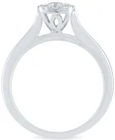 Diamond Heart Halo Ring (1/3 ct. t.w.) in 14k White Gold