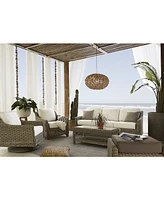 Willough Outdoor Ottoman, with Sunbrella Cushion, Created for Macy's