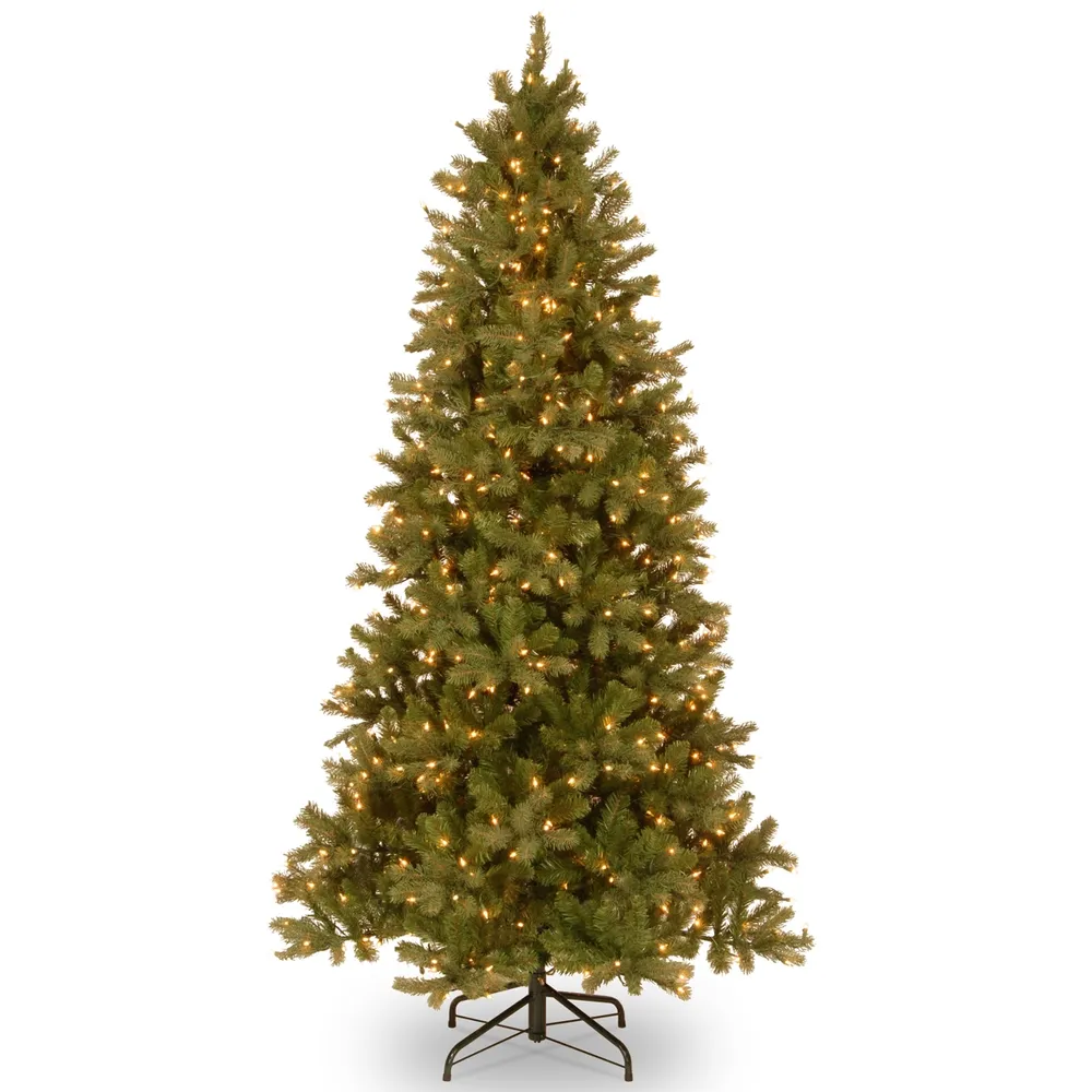 National Tree 6.5' Feel Real Downswept Douglas Slim Fir with 500 Clear Lights