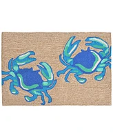 Liora Manne Front Porch Indoor/Outdoor Crabs Natural 2' x 3' Area Rug