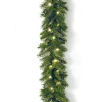 National Tree Company 9' x 10" Winchester Pine Garland with 50 Clear Lights