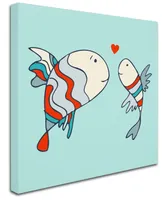 Trademark Global Carla Martell 'Two Little Love Fish' Canvas Art Print, 24" x 24"