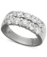 Diamond Double Row Band (1-1/2 ct. t.w.) in 14k White Gold