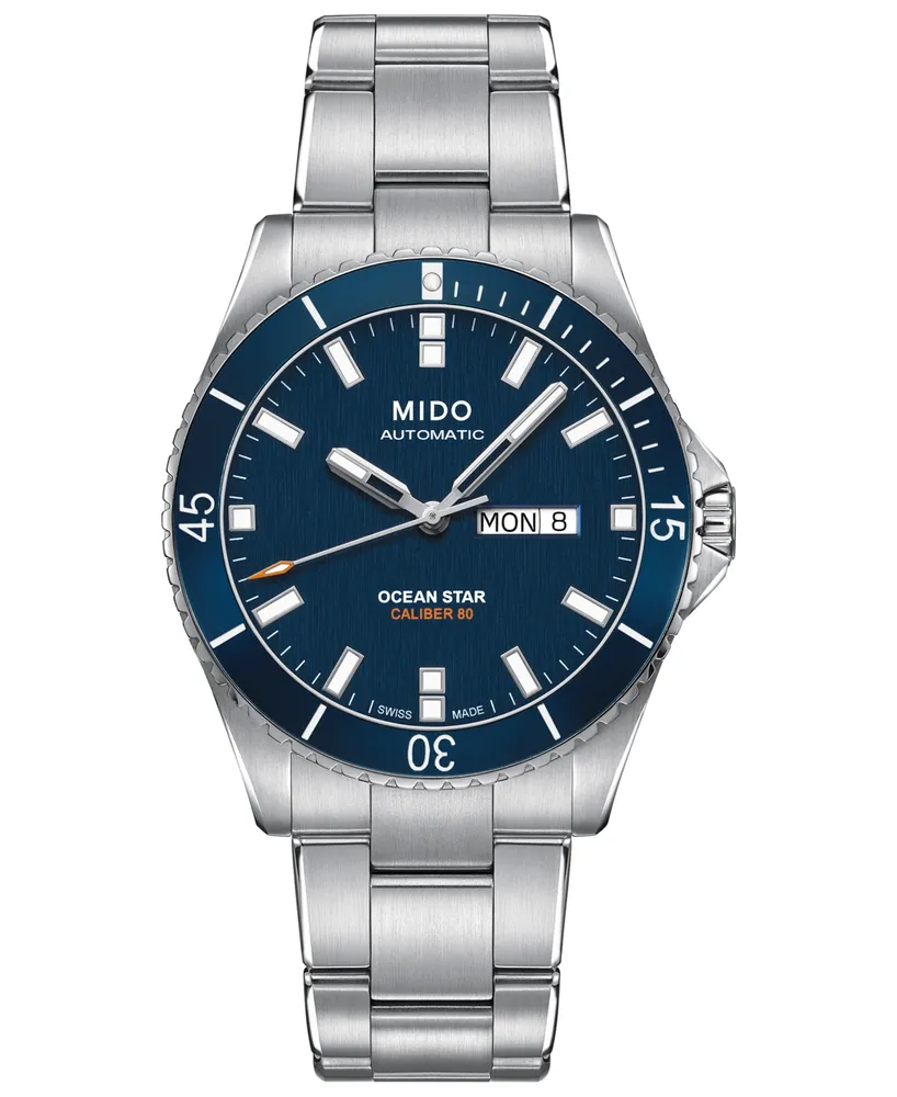 Mido Men's Swiss Automatic Ocean Star Captain V Stainless Steel Bracelet Watch 42.5mm