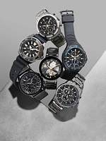 Bulova Men's Futuro Black Stainless Steel Bracelet Watch 42mm